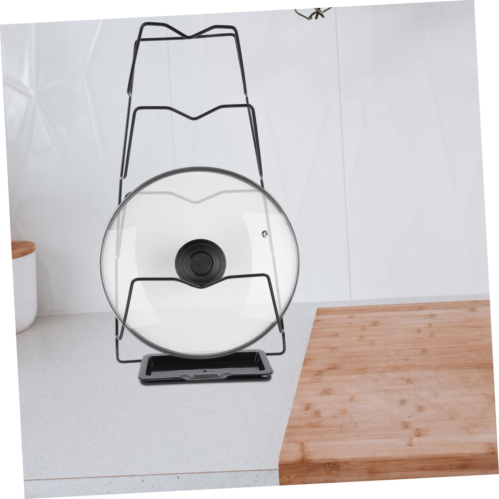COLLBATH Wandmontierter Deckelhalter aus Eisen und Silikon, 1 Satz