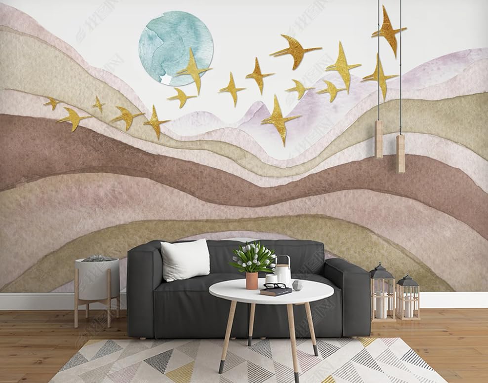 Papier peint intissé oiseau masquant défauts grand mur 400x280 - 2