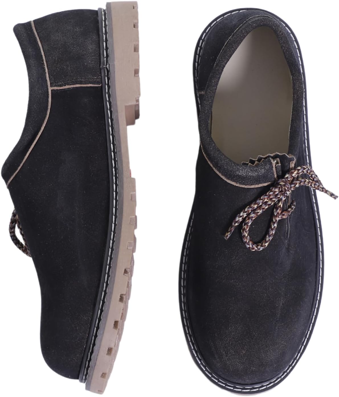 Lederhosen Shoes Men - Authentic German Shoes for Oktoberfest - Trachten Shoes - Haferl German Shoes - Brown