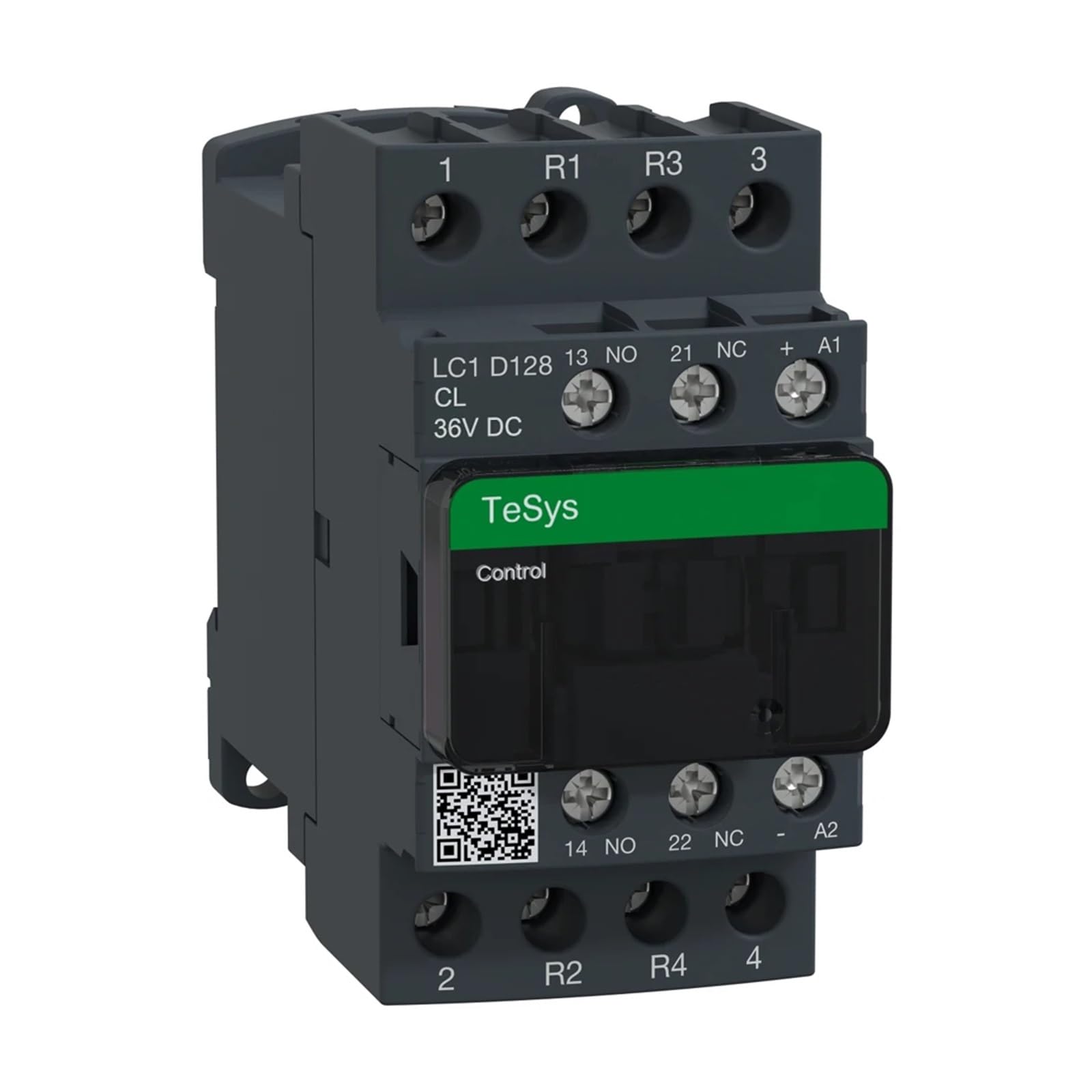 Contactor de CA negro LC1D128CL - 25A 36V 2NO+2NC