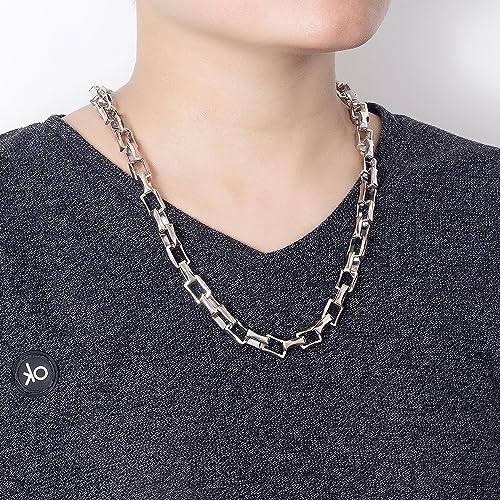 H&Beautimer Men 925 Sterling Silver Necklace Round Lock Box Chain 9MM/10MM TO Clasp Rolo Link Chain Women Cuban Link Chain 18 To 30 Inches Hip Hop Jewelry Gift2