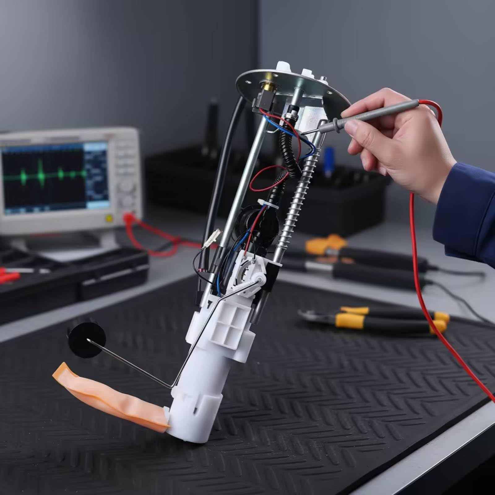 Kraftstoffpumpe Elektrische Benzinpumpe Modul Pumpe Einheit Komplett Modul mit Rundplatte mit mit für Zuverlässigen Motorlauf für Auto Werkstatt Wartung Austausch