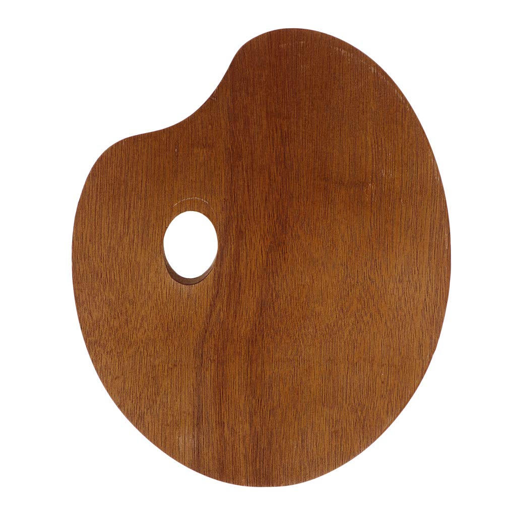 Harilla Ovale Malpalette Aus Holz – Zur Verwendung mit Acryl, Ölfarben Und Pinseln, 30x40cm