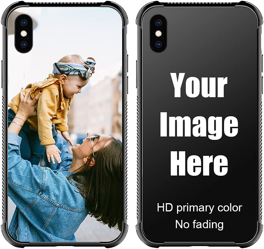 Personalized Custom Phone Case for iPhone, Premium Protective Shockproof Case - Design Your Own Phone Covers Compatible for Apple iPhone Xs Max