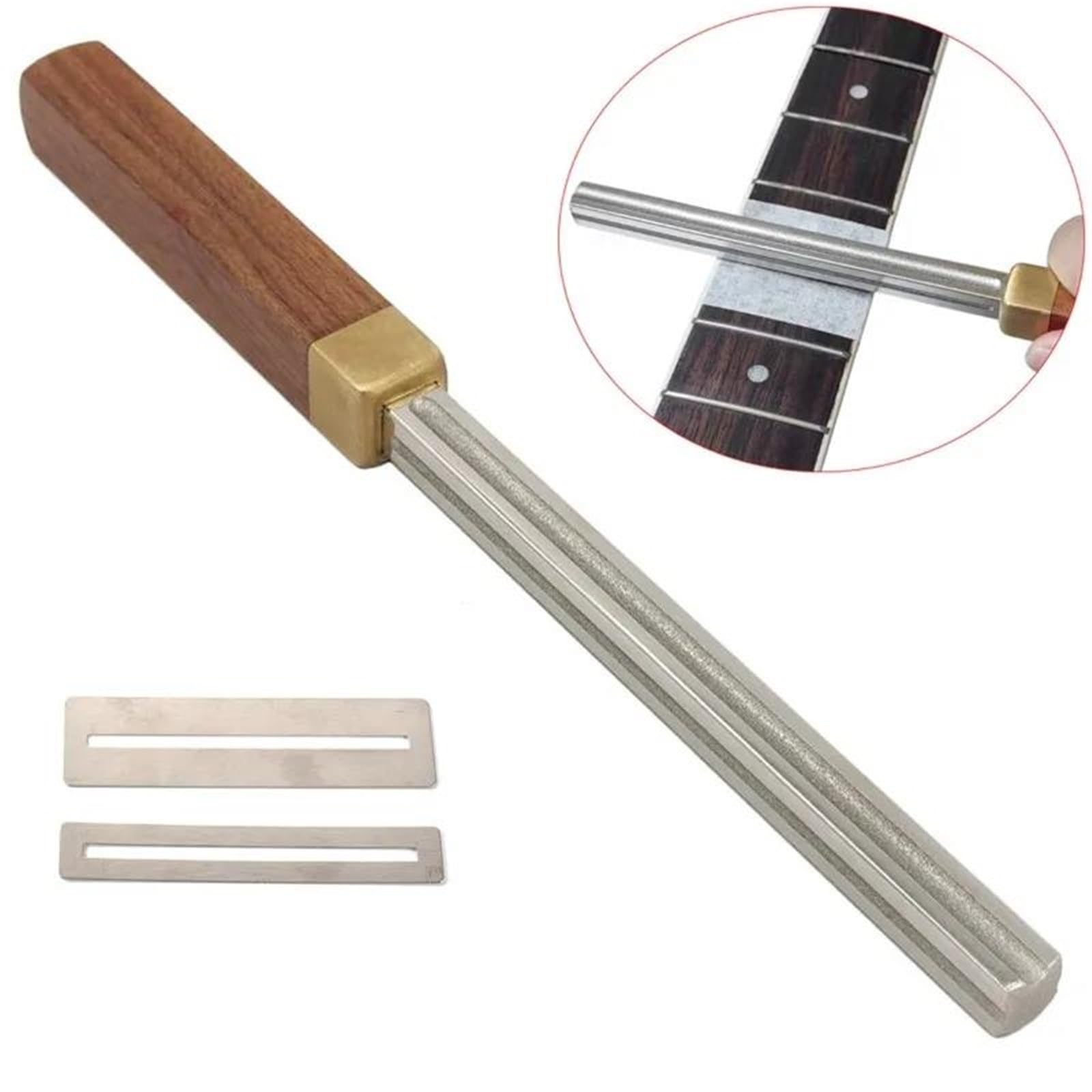 Pilnik Do Progów Gitarowych Z 2 Ochraniaczami Gryfu Drewniany Akcesorium Instrumentu Zestaw Budowy Gitary