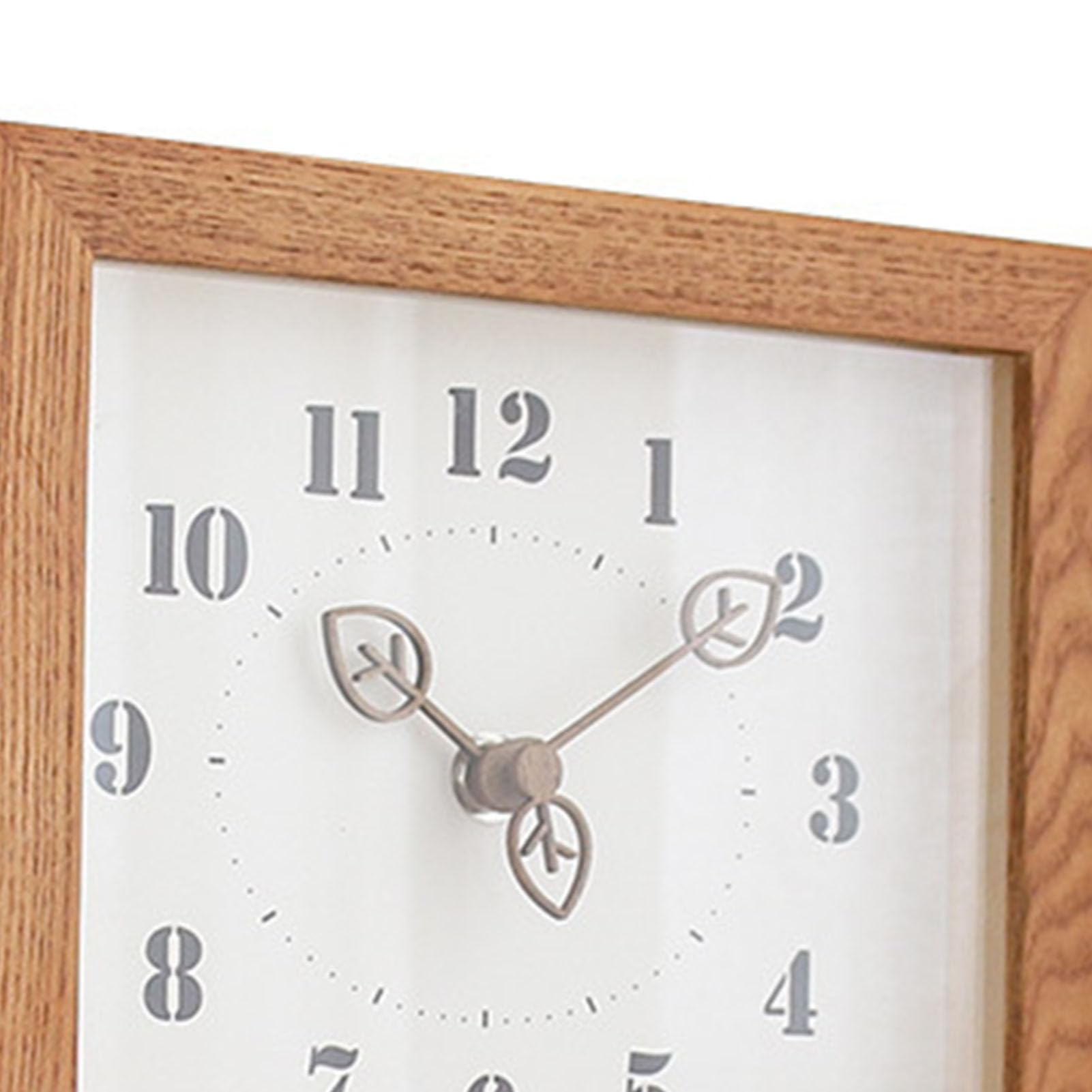 SIXRUN Reloj de Pared Retro Japonés Rectangular con Péndulo, Madera de Nogal y Vidrio, Decorativo, 1100g