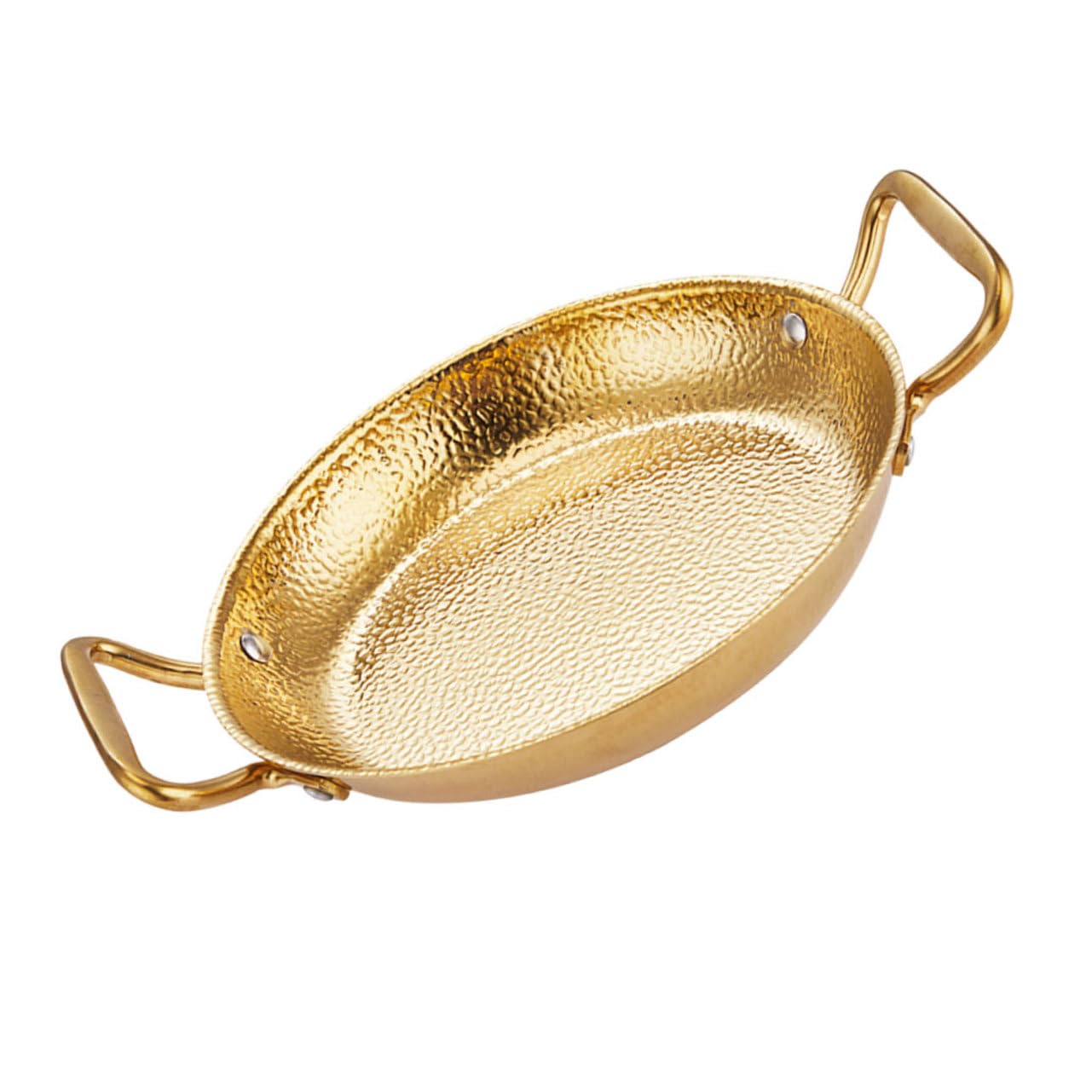 ABOOFAN Household Paella Pan Double Handle Stainless Steel Cooking Pan for Daily Use and Heat Resistant Kitchen Accessory for Gathering Hot Pot Meals