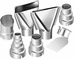 7Pcs 35mm Stainless Steel Heat Gun Nozzles Kits For Hot Air Gun Soldering Station Nozzle Tool Heat Gun Nozzle Attachments