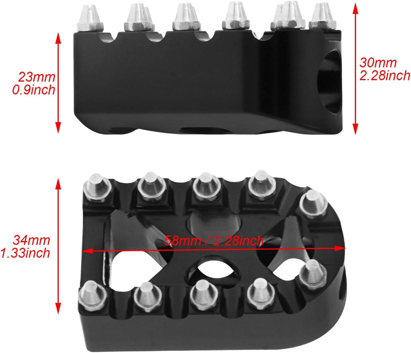 HDBUBALUS Motorcycle Floorboards Set w/Shifter Pegs Driver Passenger CNC Wide Foot Pegs Chopper Bobber Footboards Fit for Harley Touring Softail Road Glide Dyna