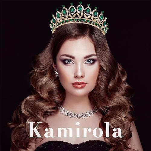 Miniatura 4 de Kamirola Tiaras Corona de Princesa para Mujeres Diademas de Cristal para Novia, Princesa para Boda y Fiesta (TR21)
