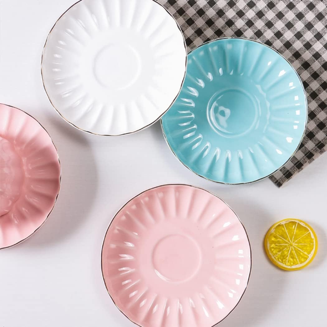GXNRHG Zestaw filiżanek i spodków, zestaw filiżanek do podwieczorku, ceramiczny zestaw filiżanek do kawy, herbaty i spodków Zarys w kolorze złotym Zestaw z uchwytem na kubek i łyżeczką Ceramiczne
