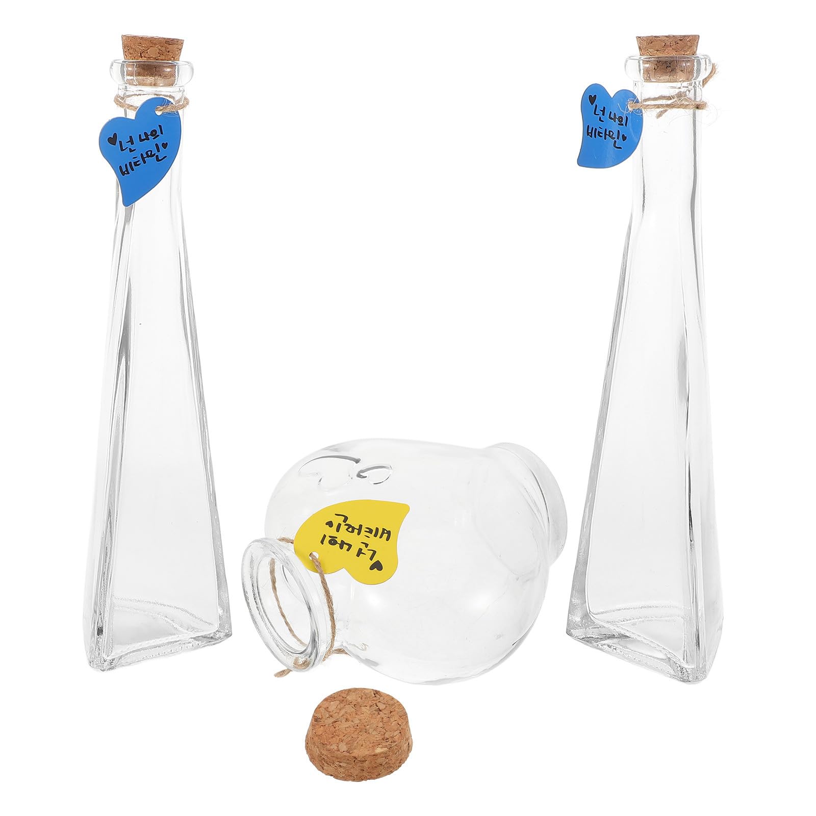 Bouteilles en verre de mariage SHINEOFI pour décoration de table et rituel du sable