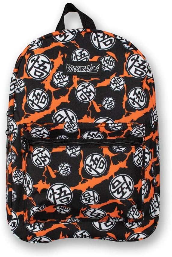 Dragon Ball Z Logo Bolt Official Licensed Merchandise Backpack – A4 School Bag with Padded Laptop & Tablet Pouch, for Kids, Teens & Adults
