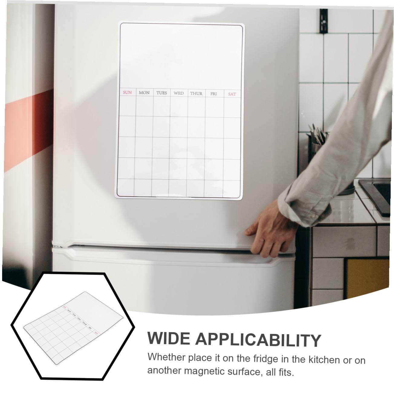 2 pezzi Lavagna Cancellaibile da Frigorifero Pianificatore Mensile Riutilizzabile per Casa Organizer con per Note e Programmazione Familiare