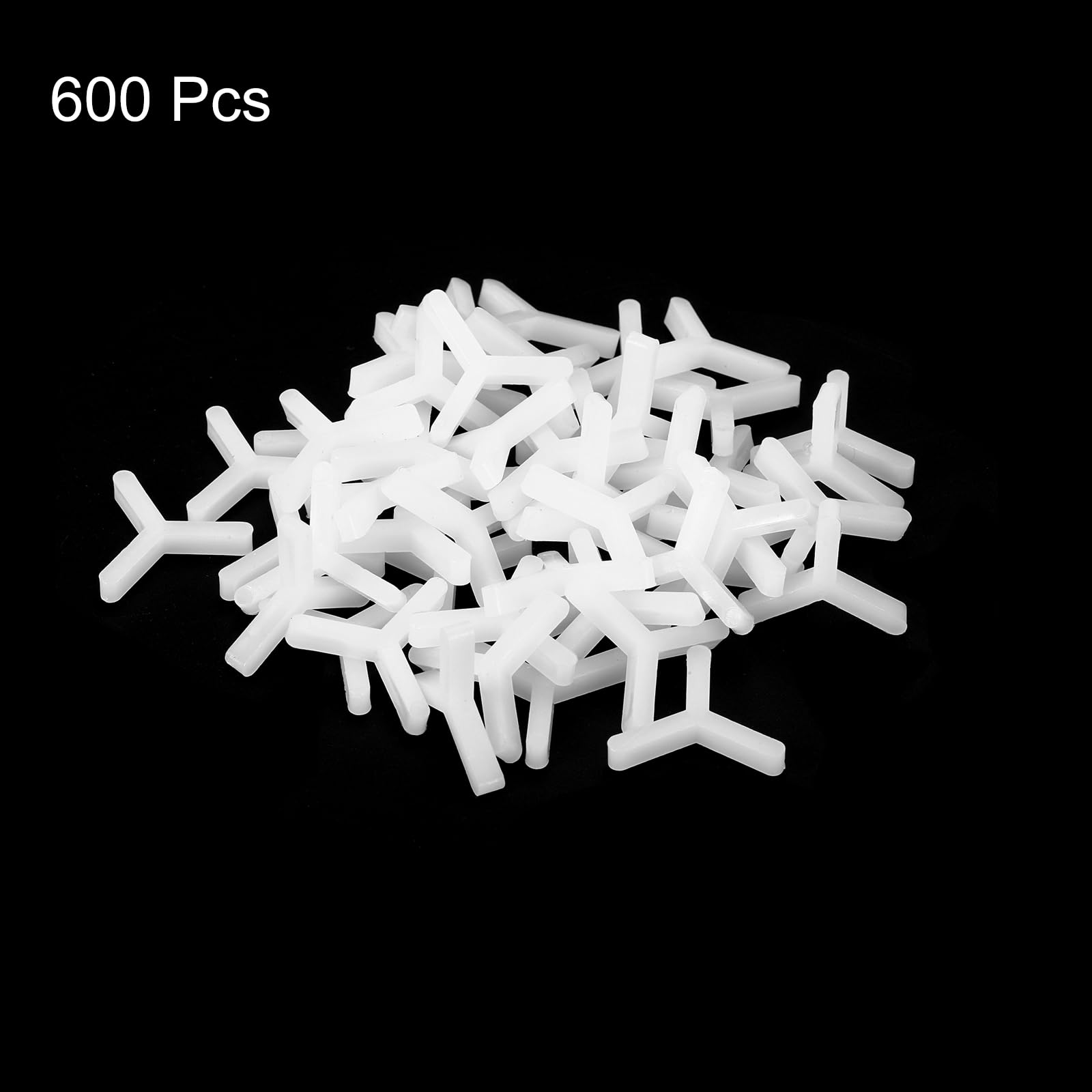 QUARKZMAN 600Pcs Distanziatori a Y in Plastica per Piastrelle da Parete e Pavimento Strumenti per Piastrellatura 2.5mm 1/8 Pollice Distanziatori per Piastrelle Esagonali Ceramiche, Bianco