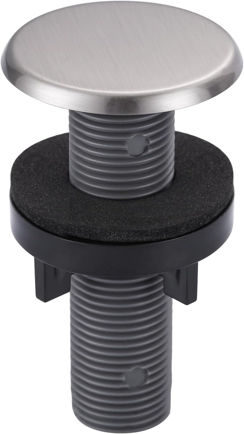Kitchen Sink Hole Cover: Premium Faucet Hole Plate Stopper Plug, Plastic Tap Hole Cover for Kitchen Bathroom Sink, Brushed Nickel