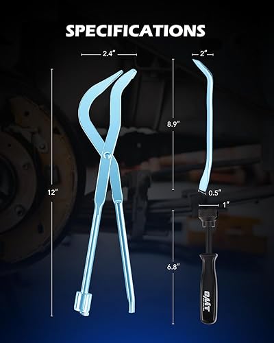 Miniatura 3 de Orion Motor Tech Kit de herramientas de freno de tambor, juego de herramientas de ajuste de freno de tambor de 3 piezas con compresor de resorte de