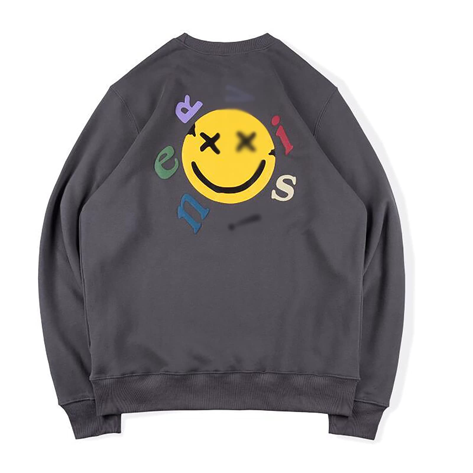G&F Unisex Kanye Maglione Cotone Hip Hop Girocollo Appassionati Rapper Felpe con Cappuccio (Color : Gray, Size : Large)