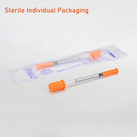 JIBENGAO Syringes 29Ga 0.5cc 1/2(12.7mm)-Pack of 20