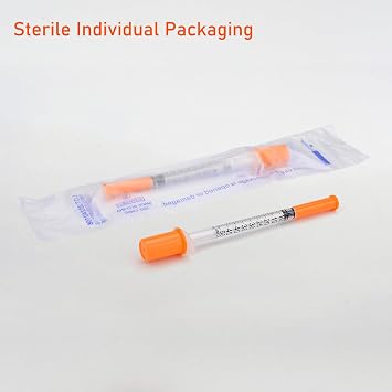 JIBENGAO Syringes 29Ga 0.5cc 1/2(12.7mm)-Pack of 20