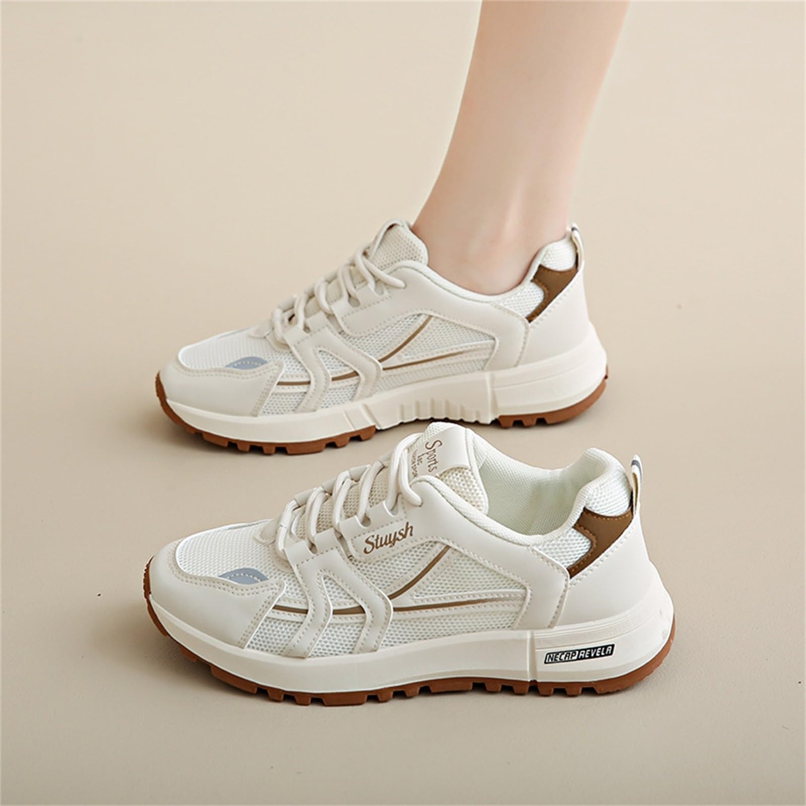 Sneakers Classiche da Donna con Suola Ammortizzata Antiscivolo,Scarpe Estive per l'uso Quotidiano Scarpe da Ginnastica da Donna Elegante e Confortevole