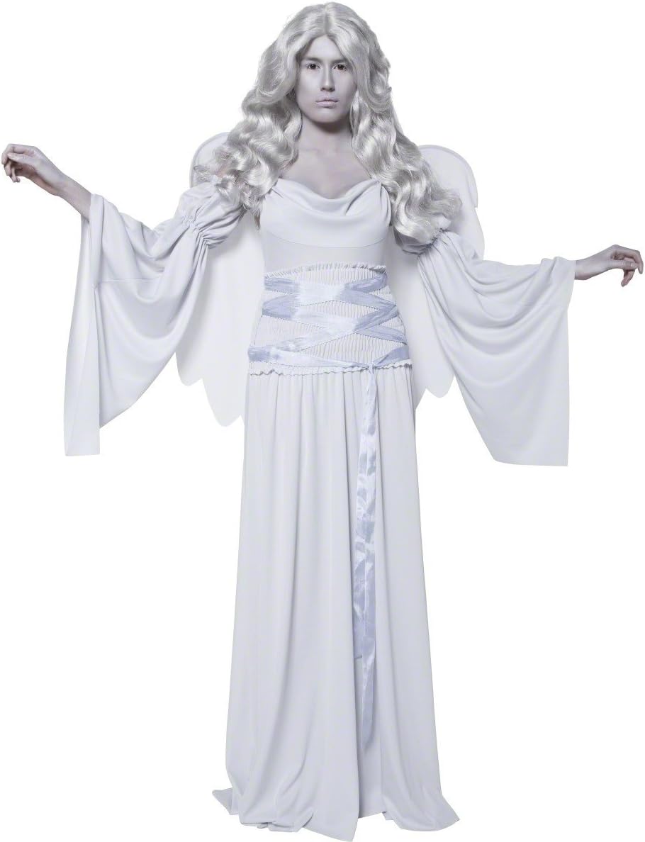 Smiffy's Women's Cemetery Angel Costume Cement with Dress Wings and Sleeves