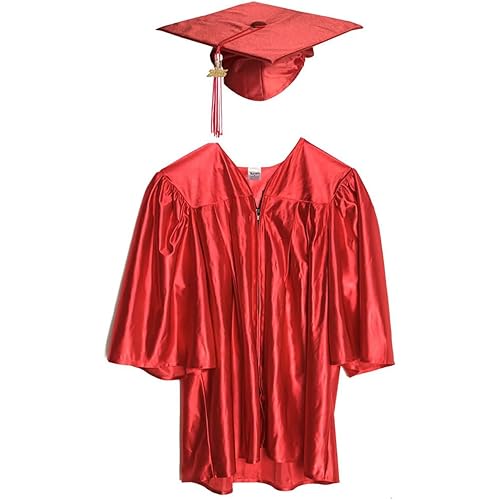 Shiny Child Graduation Cap, Gown, Tassel and 2025 Charm Set, Kindergarten Graduation and Kids Preschool