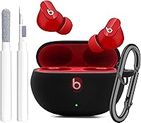 Vista 1 de Funda para Beats Studio Buds/Buds + funda con kit limpiador 2021/2023, funda de silicona suave New Beat Studio Buds Plus Funda protectora con Negro