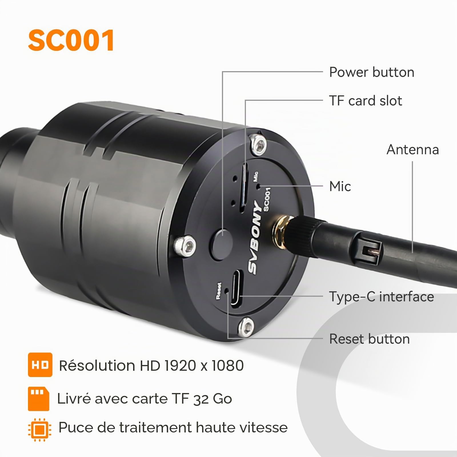 Svbony SV41Pro Mak Longue Vue avec Trépied et SC001 WiFi Caméra, 28-84X80 FMC Mise au Point à Double Vitesse, Longue Vue Puissante pour Le Tir Sportif et la Chasse, Observation des Oiseaux