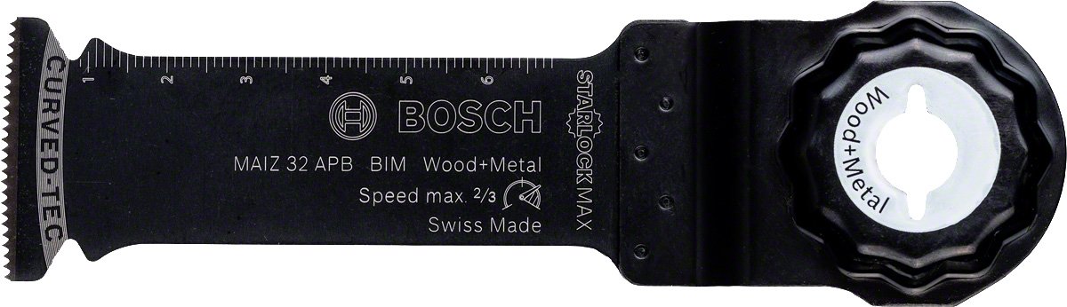Bosch Professional Starlock - Hoja de sierra de inmersión para madera y metal, BIM MAIZ 32 APB, 80 x 32 mm