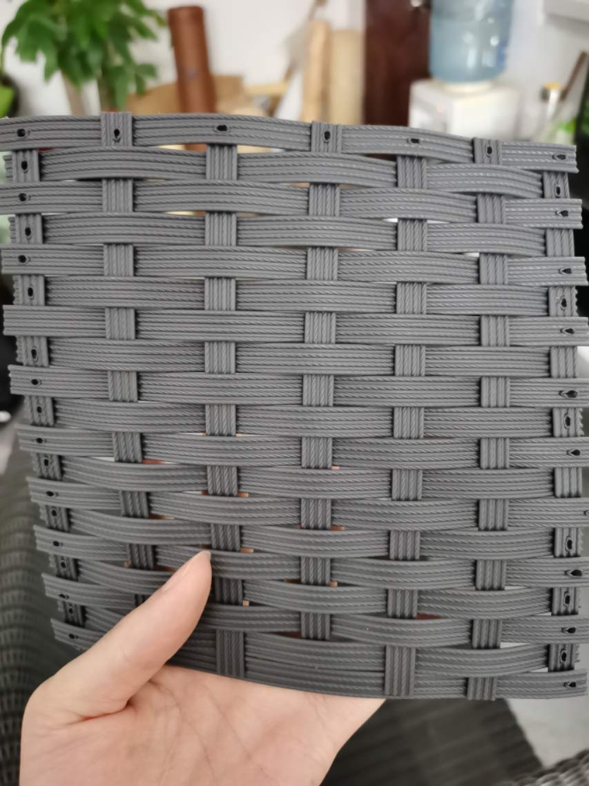 Feyart 114ft 8mm All Weather Rattan + Weaving Tool, Repair Kit for Rattan Garden Furniture Set Table Chair Sofa, Grey - Image 2