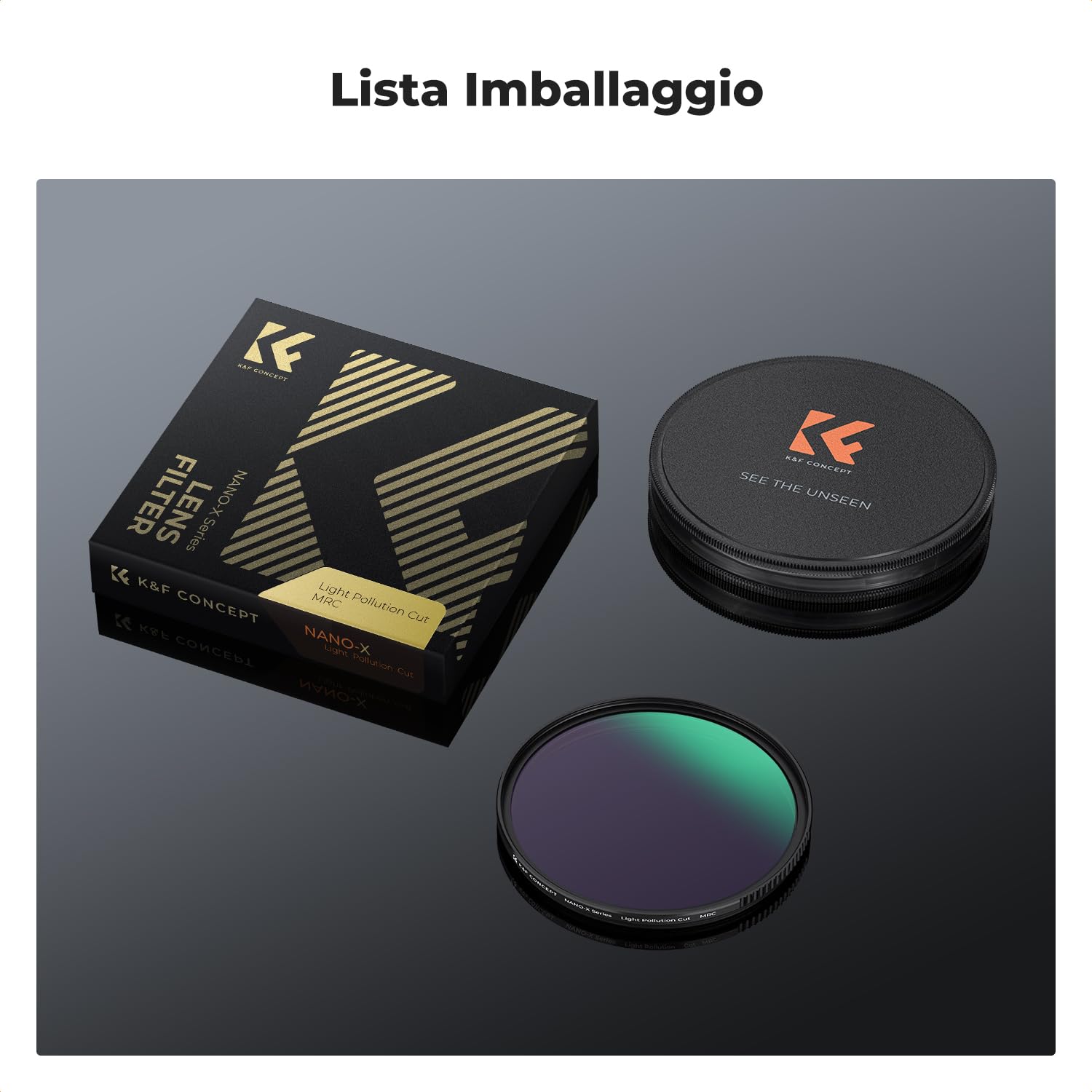 K&F CONCEPT Nano-Xcel 77mm Filtro Notturno Naturale Luce Notturna Anti-Inquinamento Luminoso, Filtro per Scatti Notturni Astrofotografia con Rivestimento a 28 Strati