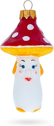 Miniatura 7 de Adorno navideño de cristal de seta caminante