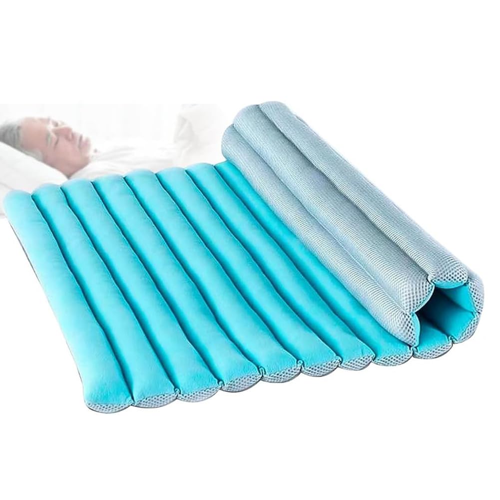 Colchón Antiescaras 4cm De Grosor,Colchón Lavable Antifugas Ancianos,Útil para Prevenir Y Tratar Escaras,Camas Hospitalarias Y Cuidados Domiciliarios Cama para Enfermos Mayores,Light blue,130x70x4cm