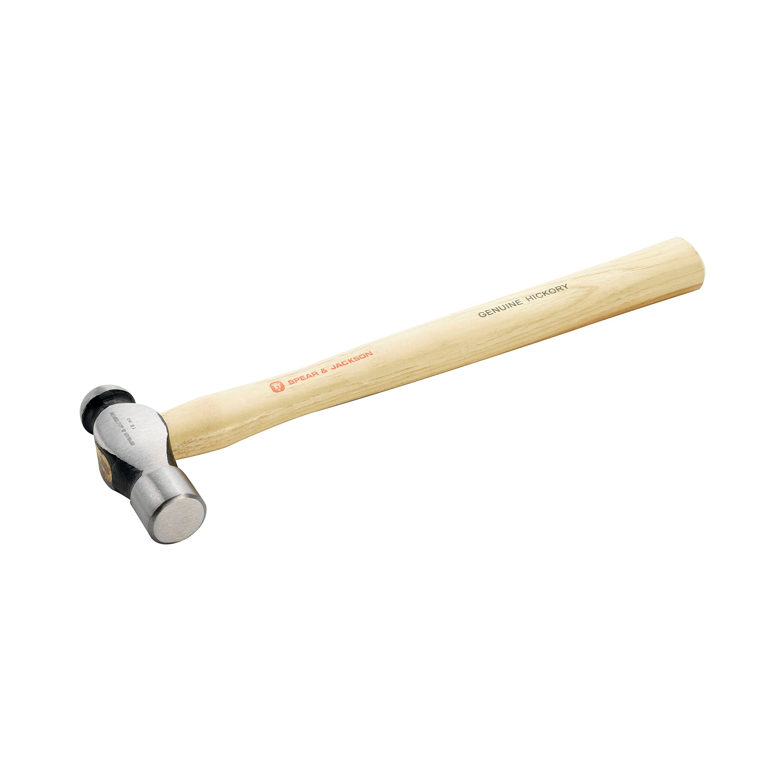 Spear & Jackson Blue Sj-Bph16 Ballpein Hickory Hammer, 16 Oz.