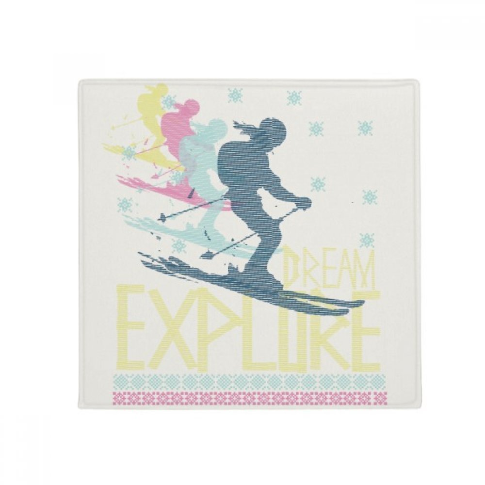 Tapis pour animaux ski coloré antidérapant 60x60cm pour salon