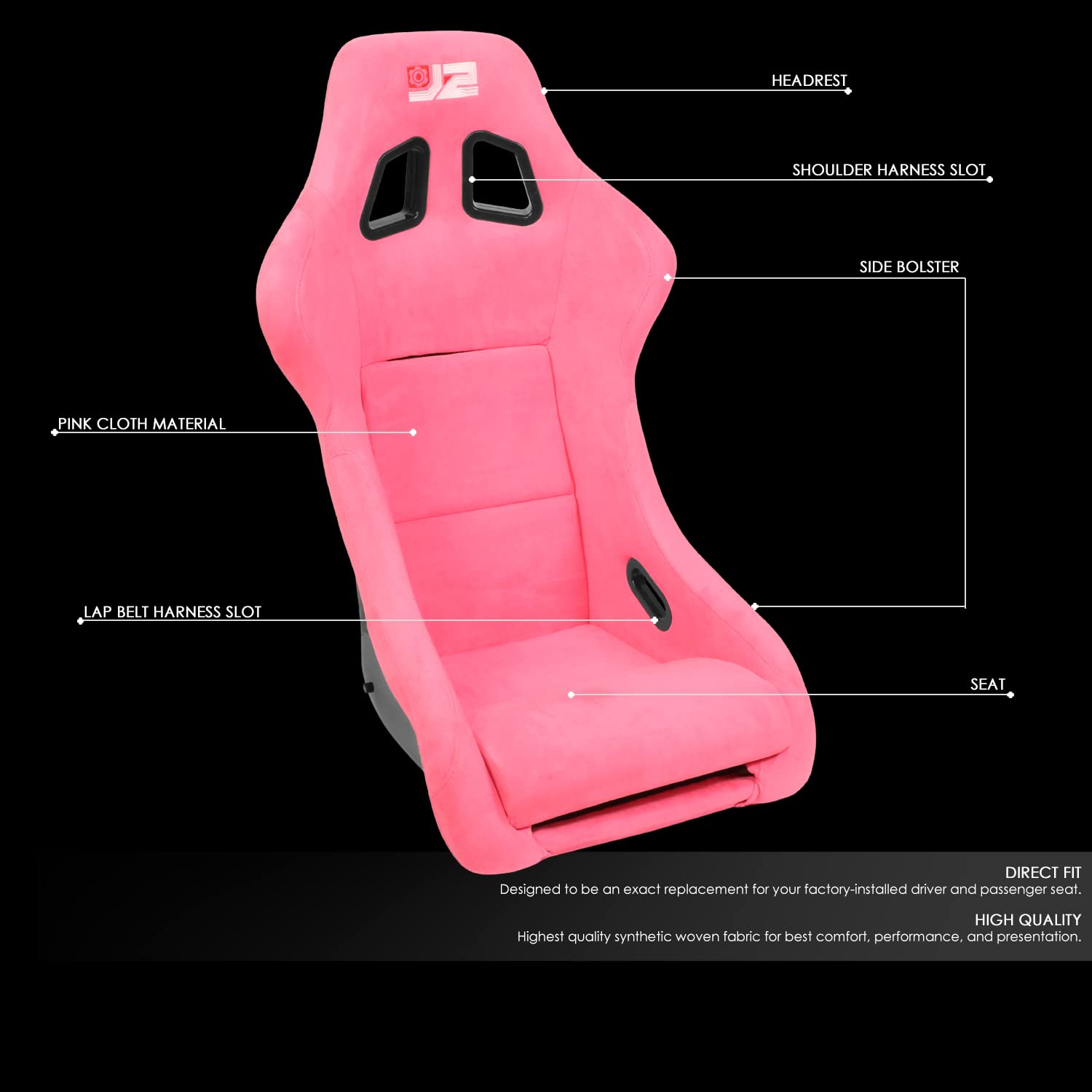 【Ｍサイズ】送料無ニシ レーシングセパレート4点セット ピンク Amazon | IKON MOTORSPORTS ユニバーサルバケットレーシングシート 右