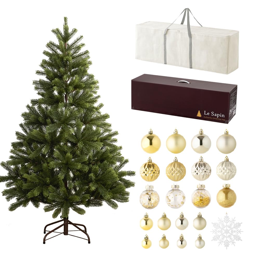 Amazon.co.jp: Le Sapin クリスマスツリー 葉が落ちにくい 収納箱付き