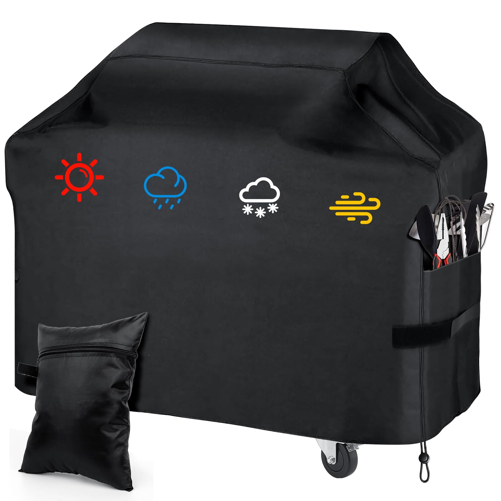 Housse De Protection Pour Barbecue étanche En Oxford 210D Résistant à La Poussière Et à La