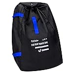 ProFaster Car Seat Travel Bag Backpack for Air Travel - Karfast Universal Infant Carseat Gate Check Bag Cover for Airplane, Foldable with Pouch, Blue