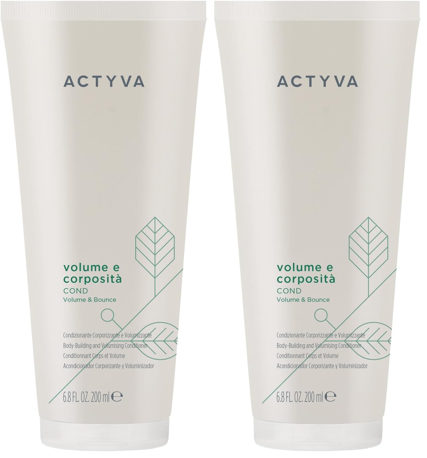 Actyva Haarspülung für feines Haar mit Volumenwirkung mit Leinsamen, ohne Silikon, 200 ml (Packung mit 2)
