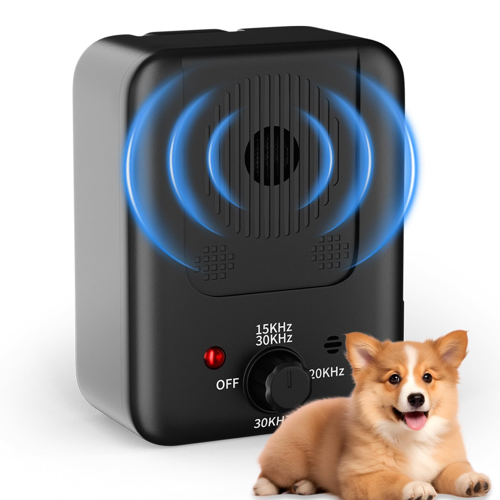 Anti Bell Gerät Hunde - Wiederaufladbares Automatisch Ultraschall Hundegebell Bellstopp für Große Mittler Kleine Hunde - No.000010607