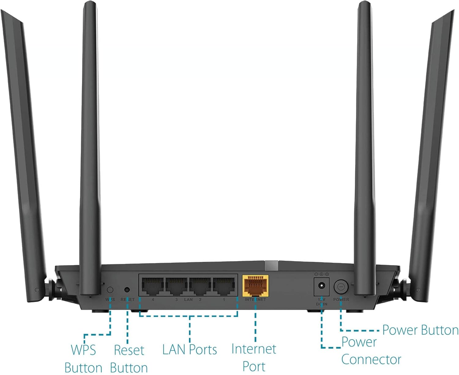 D-Link WiFi Router AC1200 High Power Gigabit Ethernet Dual Band Mesh Wireless Internet for Home Gaming Parental Control Wi-Fi (DIR-1260) (Renewed)