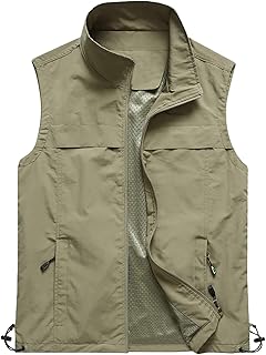 Chaleco de verano para hombre, ligero, elegante, ligero, con bolsillos, chaleco de pesca, tallas grandes, chaleco de trabajo, transpirable, chaleco deportivo fino, chaleco deportivo suelto, elegante