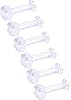 Retainer Flexible Acrylic Clear 16g-14g 6mm 8mm 10mm Labret Studs Piercing Jewelry Tragus Cartilage Lip Monroe More Choices