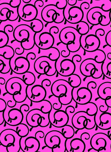 Wilton Pink/Black Scrolls Sugar Sheet