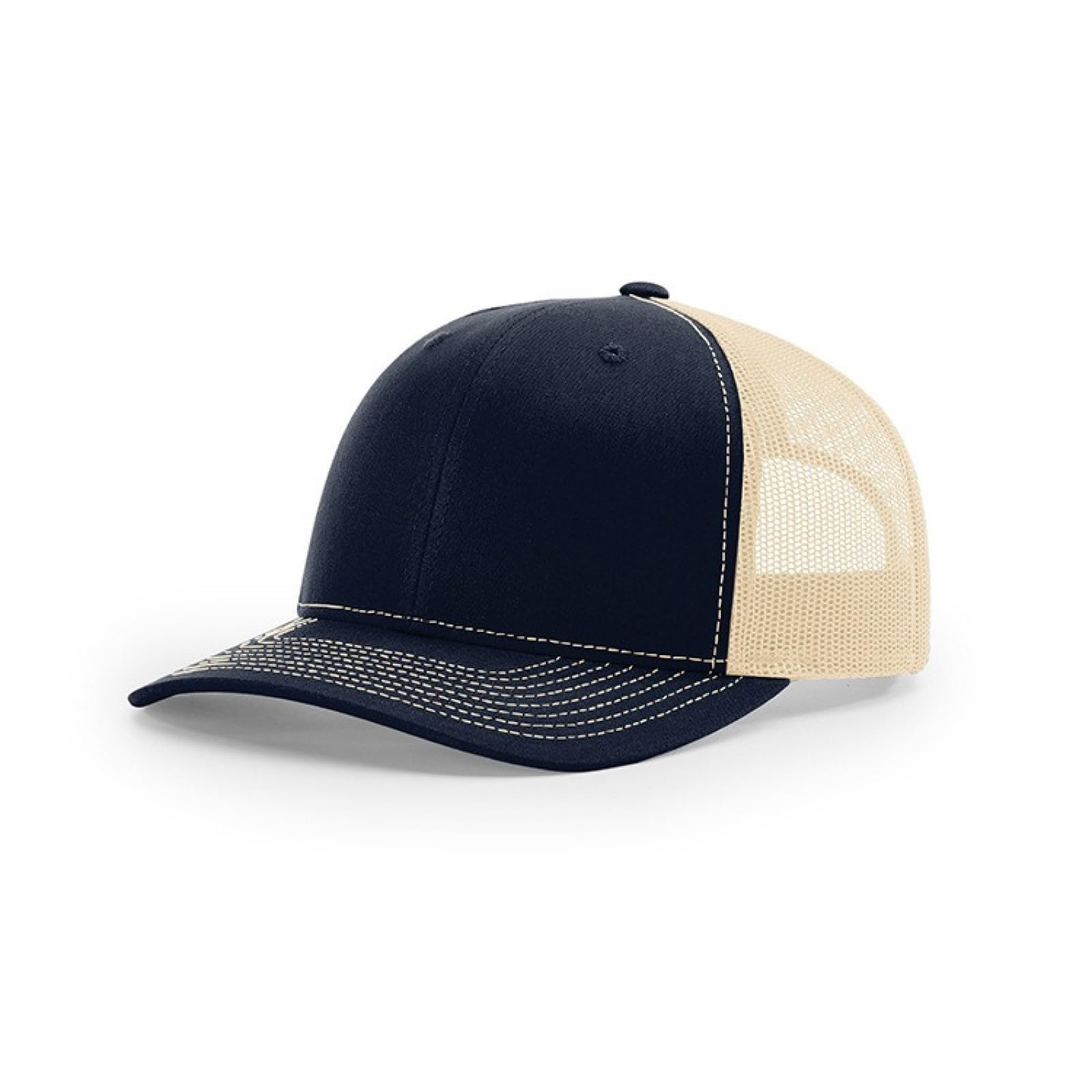 HaloHorus Curved Snapback Trucker Hat for Men Women, Adjustable Mesh Athletics Baseball Cap for Running, Fishing, Workout, P6-navy-khaki, One Size — image 1