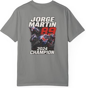 Fan Inspired J. Martin Design Tee, 2024 Champion Motorcycle Moto Racing-Inspired Racing Shirt for Motorsport Fans