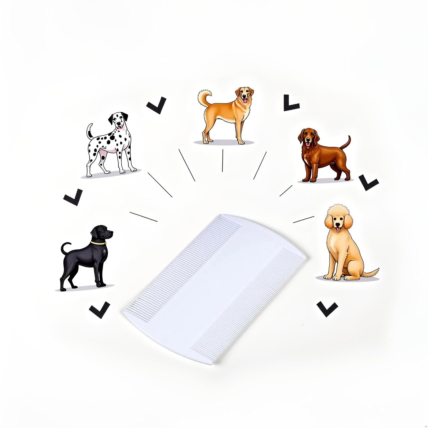White Double Sided Nit Fine Tooth Head Lice Hair Combs For Kids Pet dog Flea Plastic Hair Remove Lice Brush Combs W8E1 Comb，Grooming，Dog