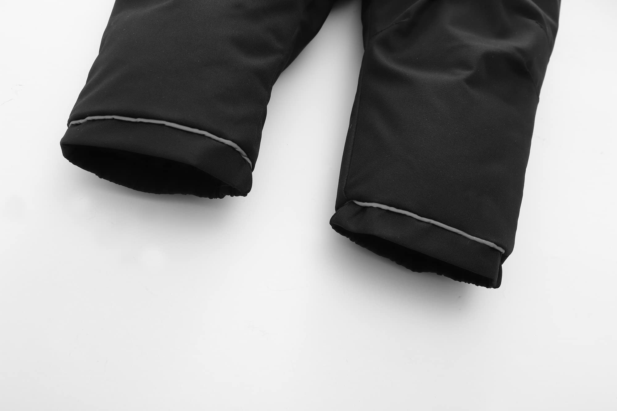 Fewlby Bambino Tute da Neve di Piuma Tuta da Sci Inverno Pagliaccetto con Cappuccio Tutina Ragazzi Ragazze Abiti invernali/Nero 4-5 Anni